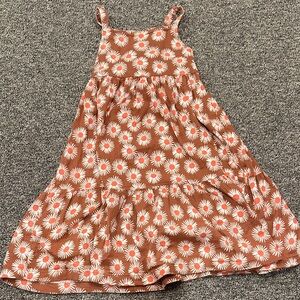 Hanna Andersson Brown and White Floral Kids Dress